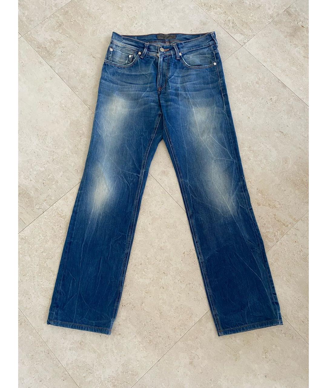 BALDESSARINI Синие хлопковые прямые джинсы, фото 7