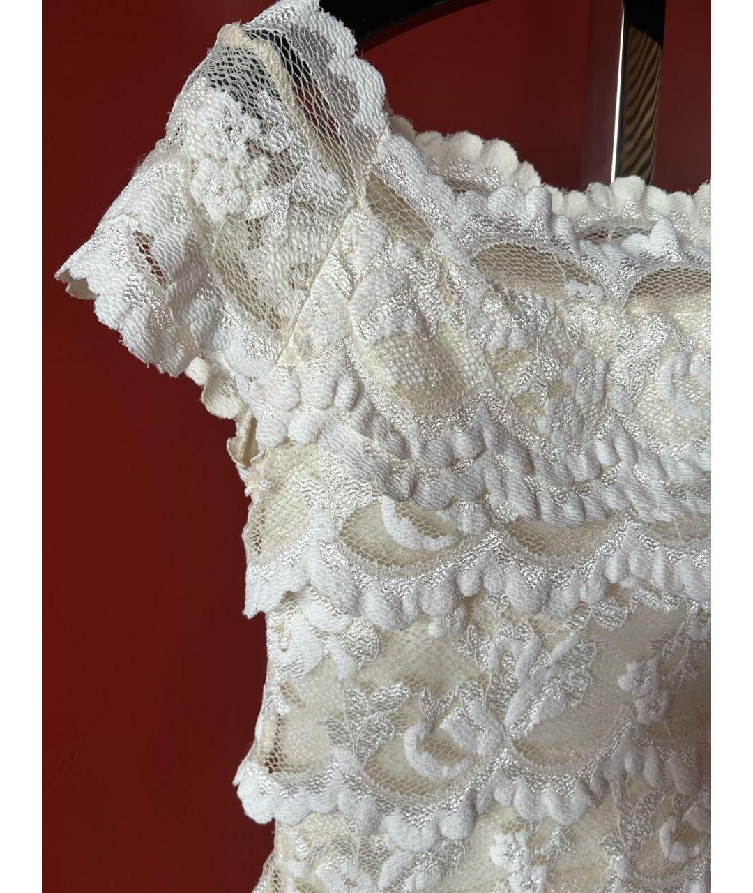 OLVI´S Белое кружевное коктейльное платье, фото 4