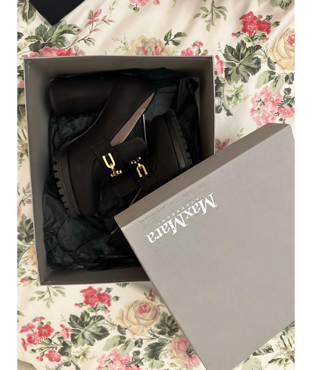 MAX MARA Черные кожаные туфли, фото 7