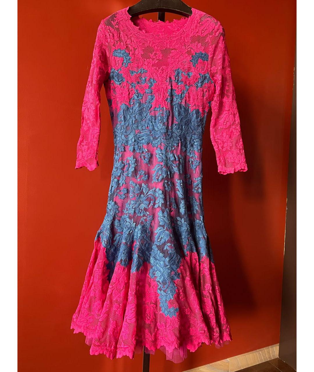 OLVI´S Фуксия кружевное коктейльное платье, фото 8