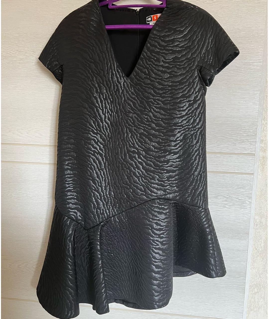 MSGM Черное полиэстеровое коктейльное платье, фото 6