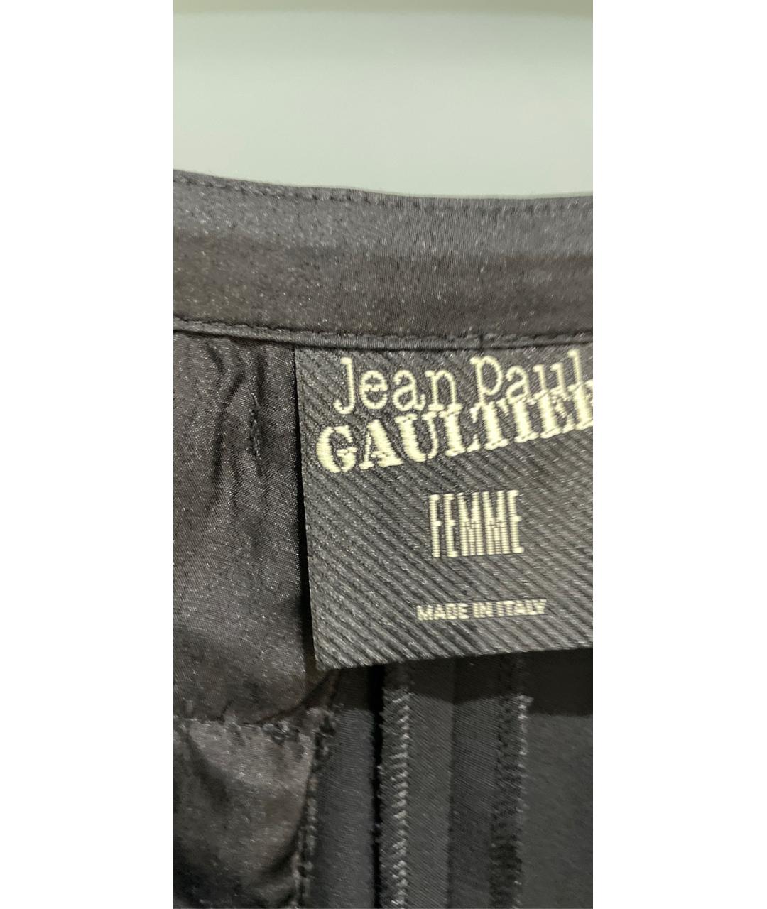 JEAN PAUL GAULTIER Темно-синие шерстяные брюки широкие, фото 2