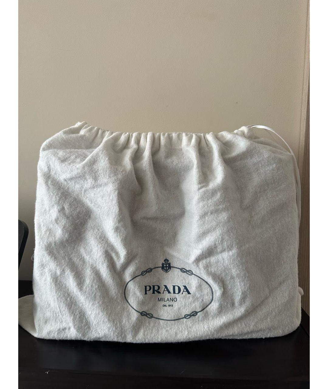 PRADA Зеленая кожаная сумка тоут, фото 4