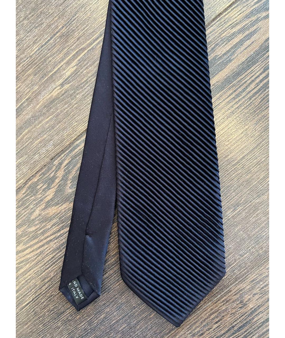 A.TESTONI Темно-синий шелковый галстук, фото 2