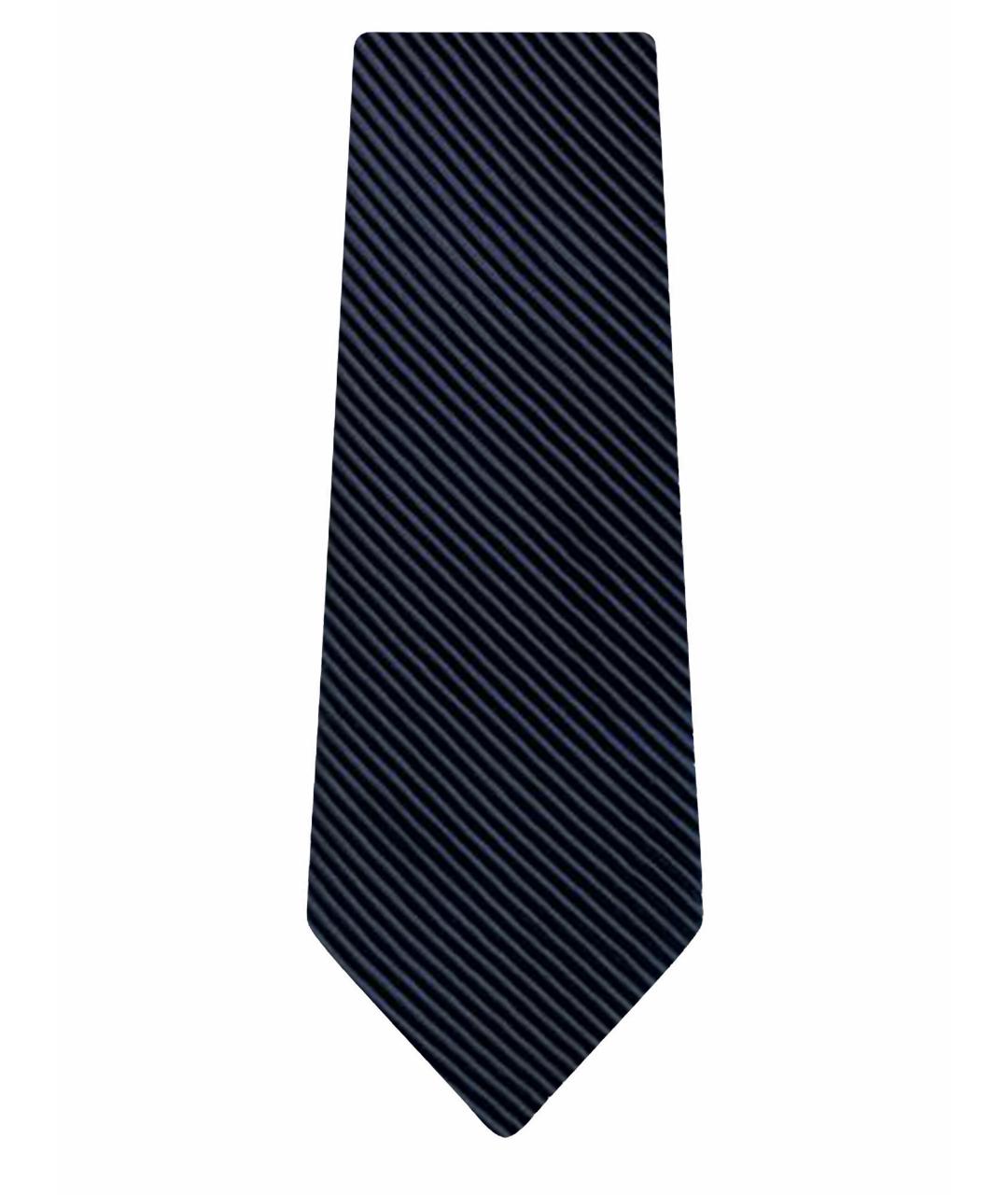 A.TESTONI Темно-синий шелковый галстук, фото 1