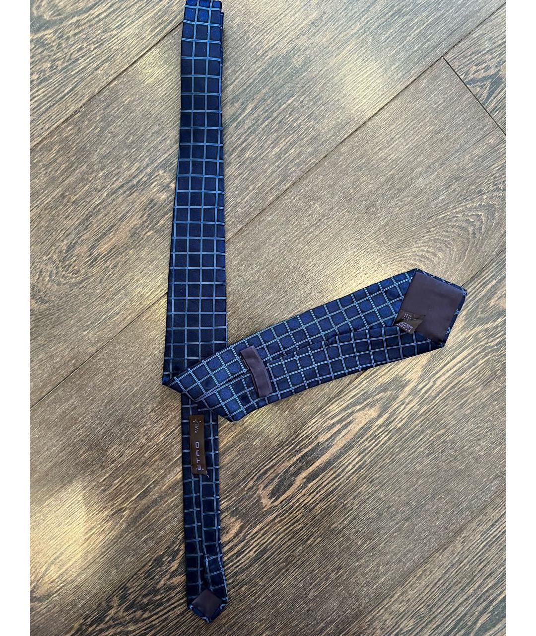 ETRO Темно-синий шелковый галстук, фото 2