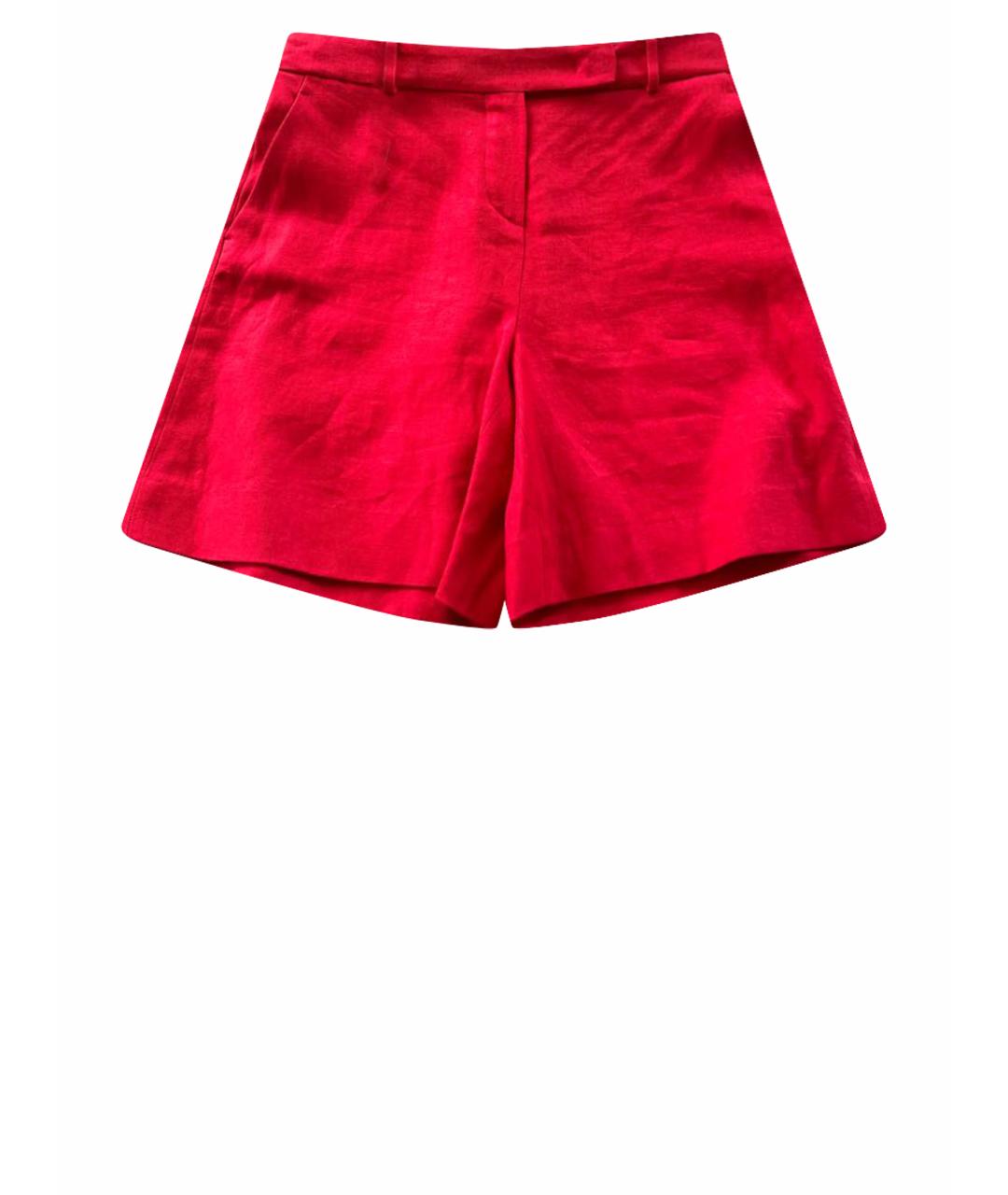 LORO PIANA Красные льняные шорты, фото 1