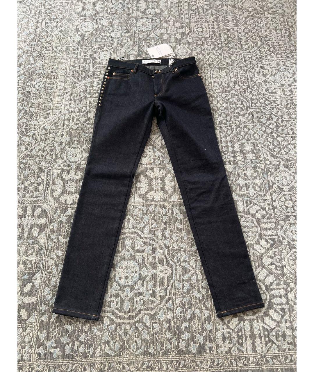 VALENTINO Темно-синие хлопковые джинсы слим, фото 5