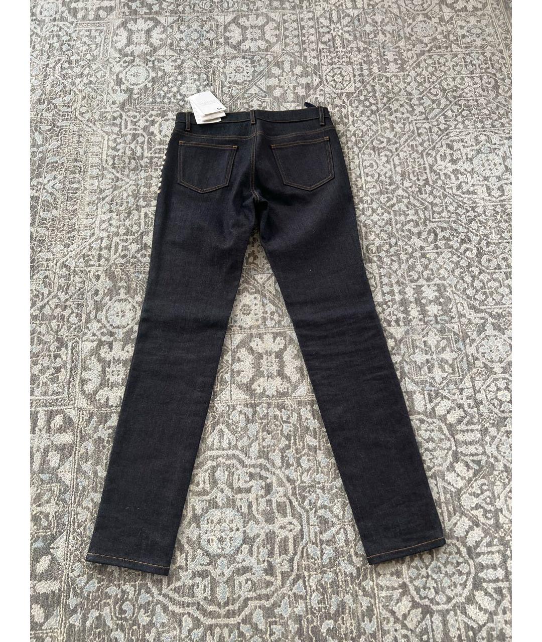 VALENTINO Темно-синие хлопковые джинсы слим, фото 2