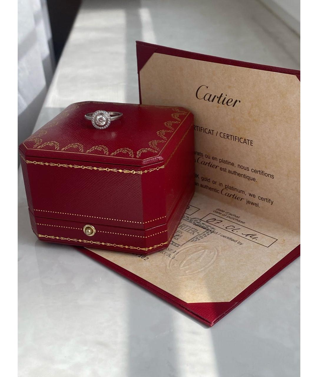 CARTIER Белое платиновое кольцо, фото 5