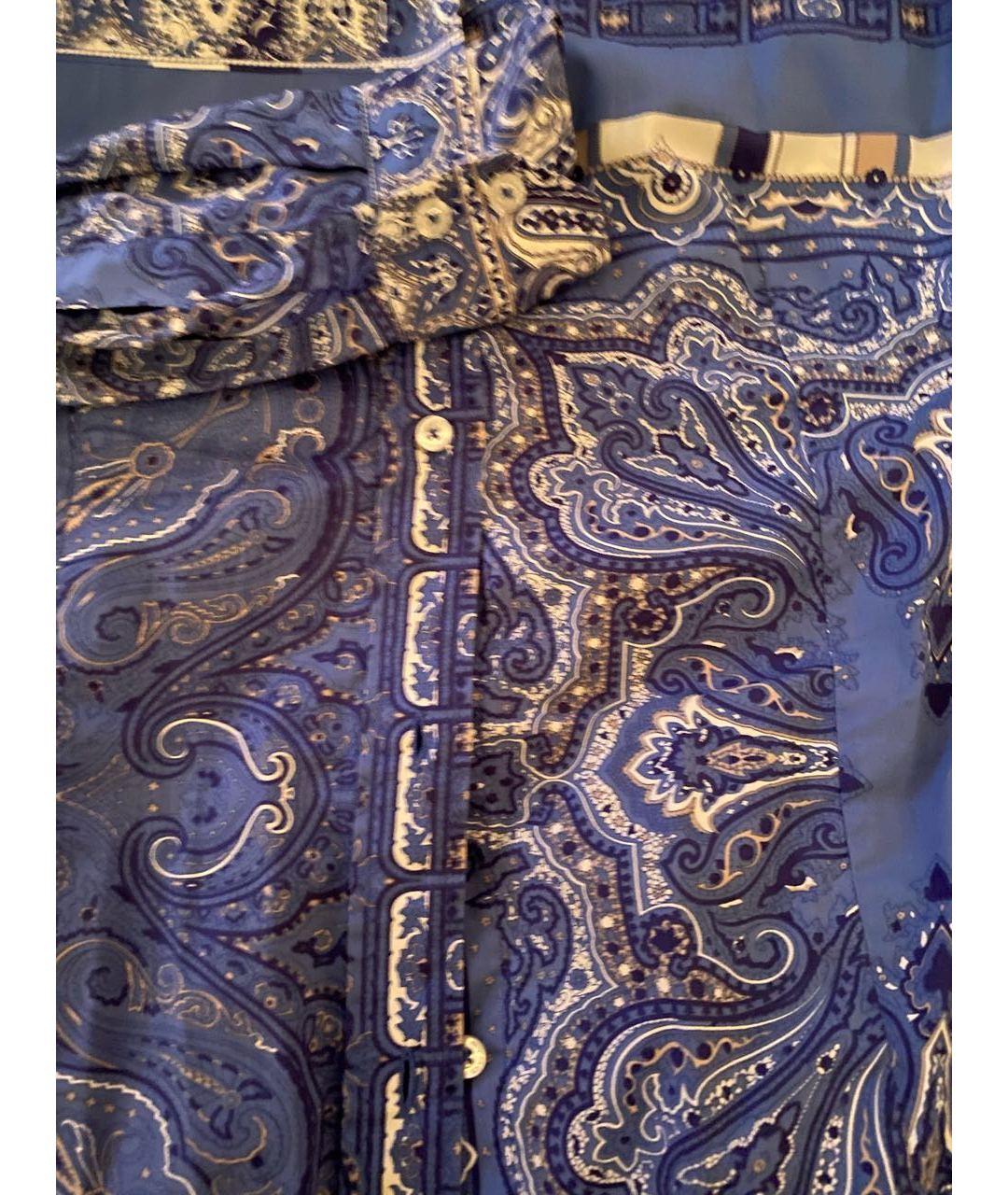 ETRO Голубая хлопко-эластановая рубашка, фото 3