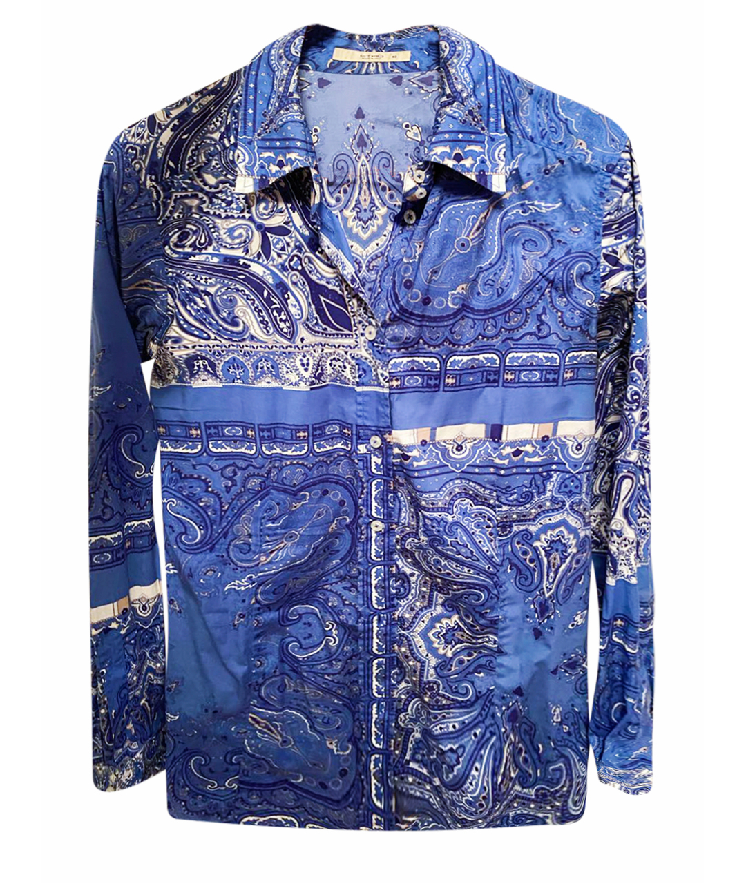 ETRO Голубая хлопко-эластановая рубашка, фото 1