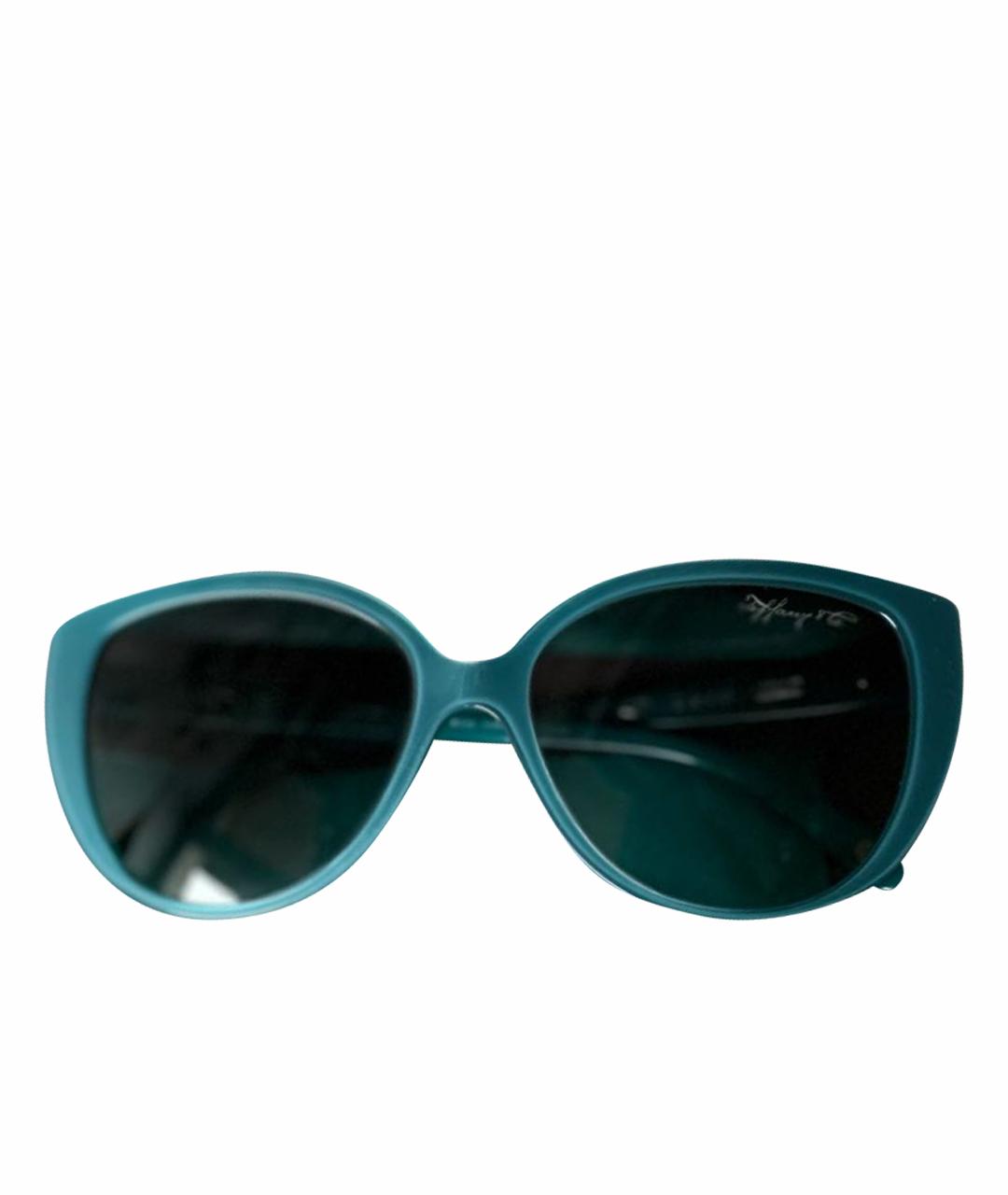 TIFFANY&CO Бирюзовые пластиковые солнцезащитные очки, фото 1
