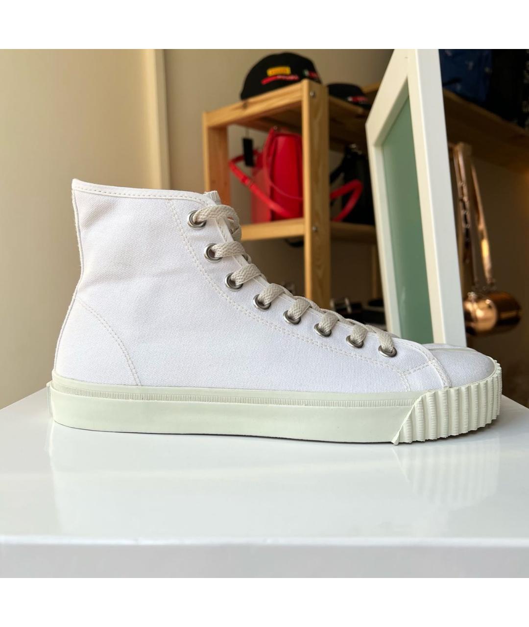 MAISON MARGIELA Белые текстильные кеды, фото 9