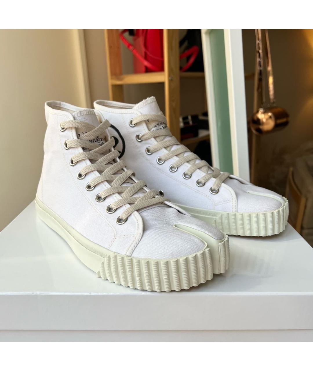 MAISON MARGIELA Белые текстильные кеды, фото 2