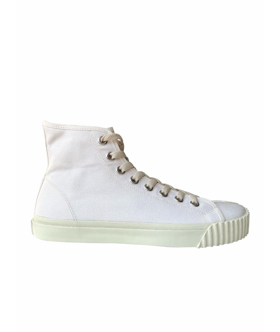 MAISON MARGIELA Белые текстильные кеды, фото 1