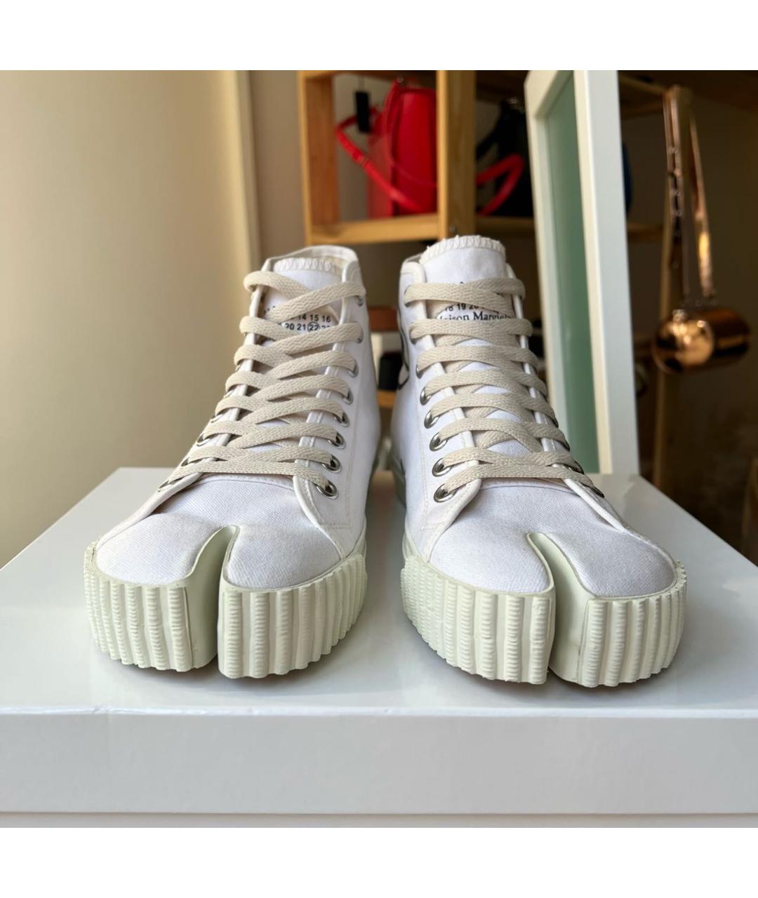 MAISON MARGIELA Белые текстильные кеды, фото 3
