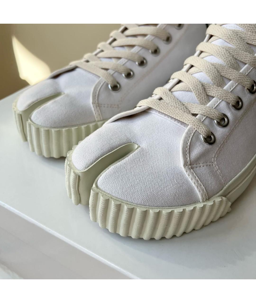 MAISON MARGIELA Белые текстильные кеды, фото 5