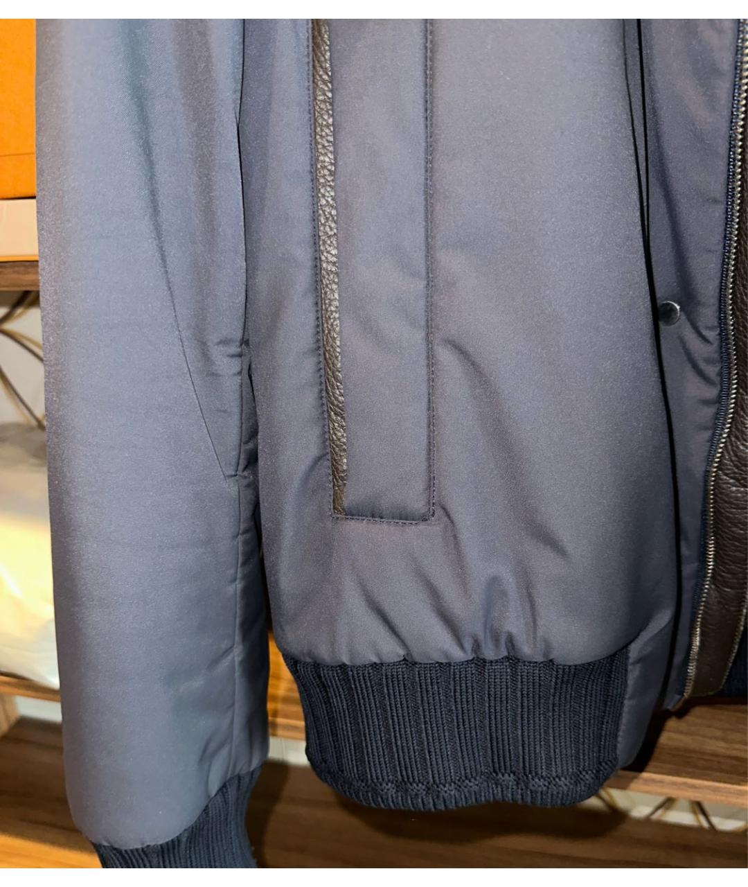 BILANCIONI Темно-синяя полиамидовая куртка, фото 5