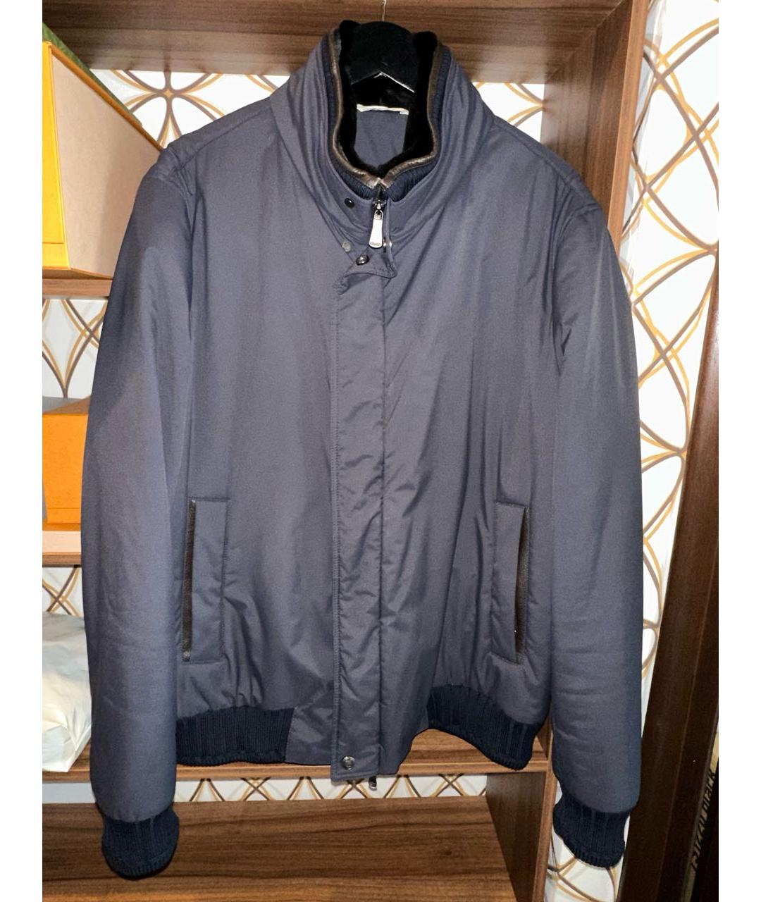 BILANCIONI Темно-синяя полиамидовая куртка, фото 8