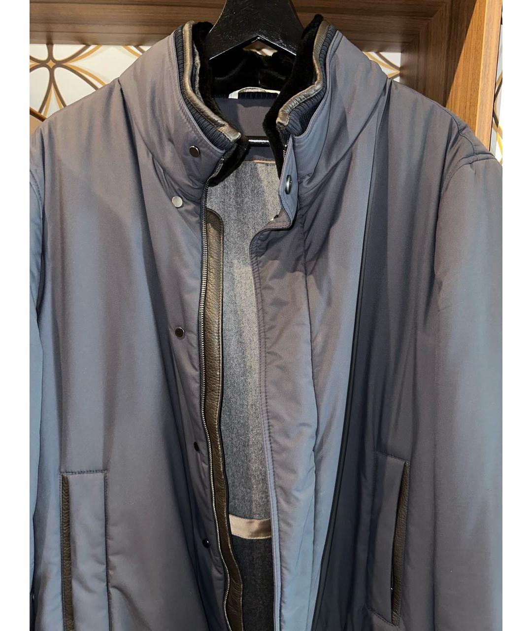 BILANCIONI Темно-синяя полиамидовая куртка, фото 4