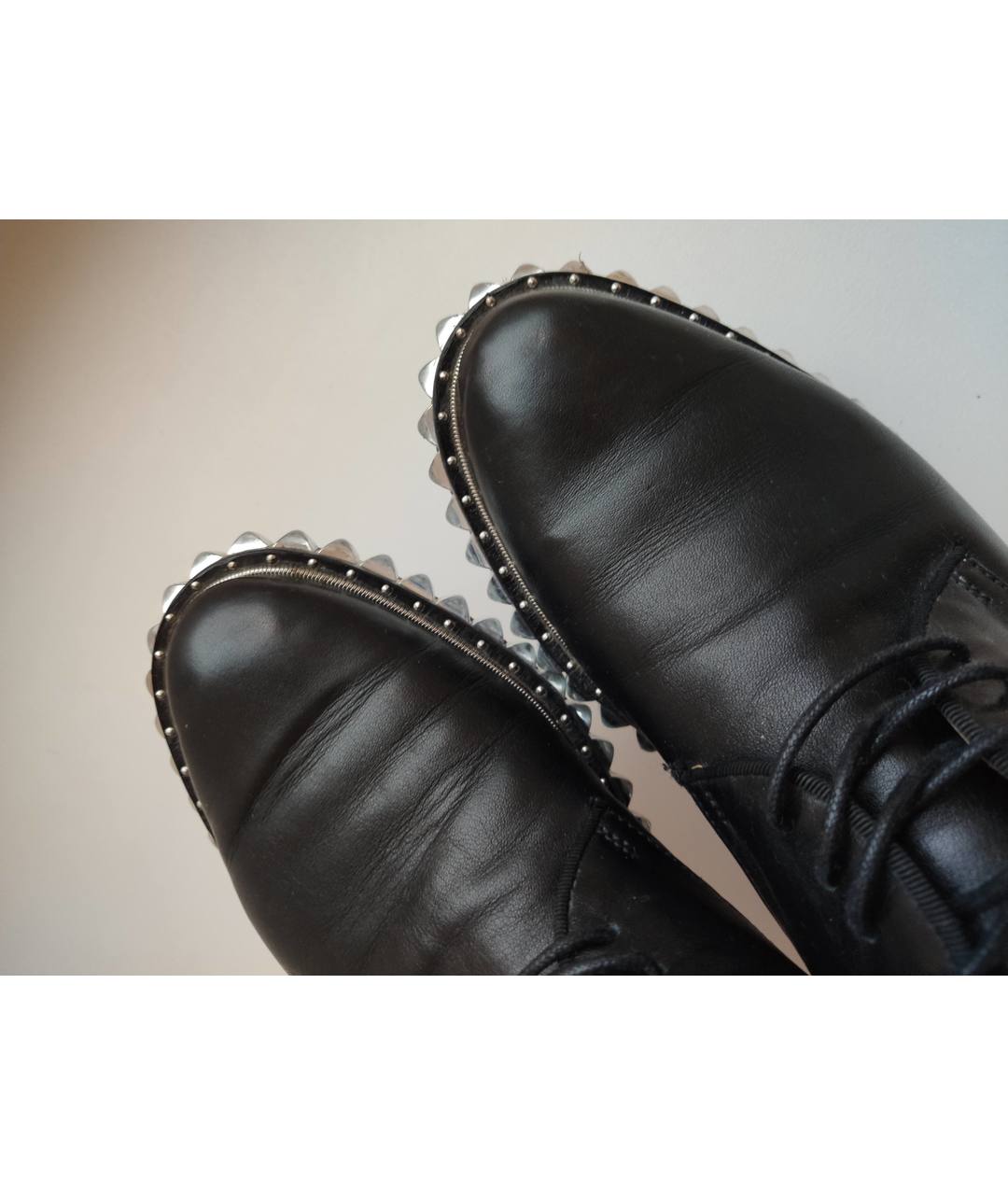 CHRISTIAN LOUBOUTIN Черные кожаные ботинки, фото 3