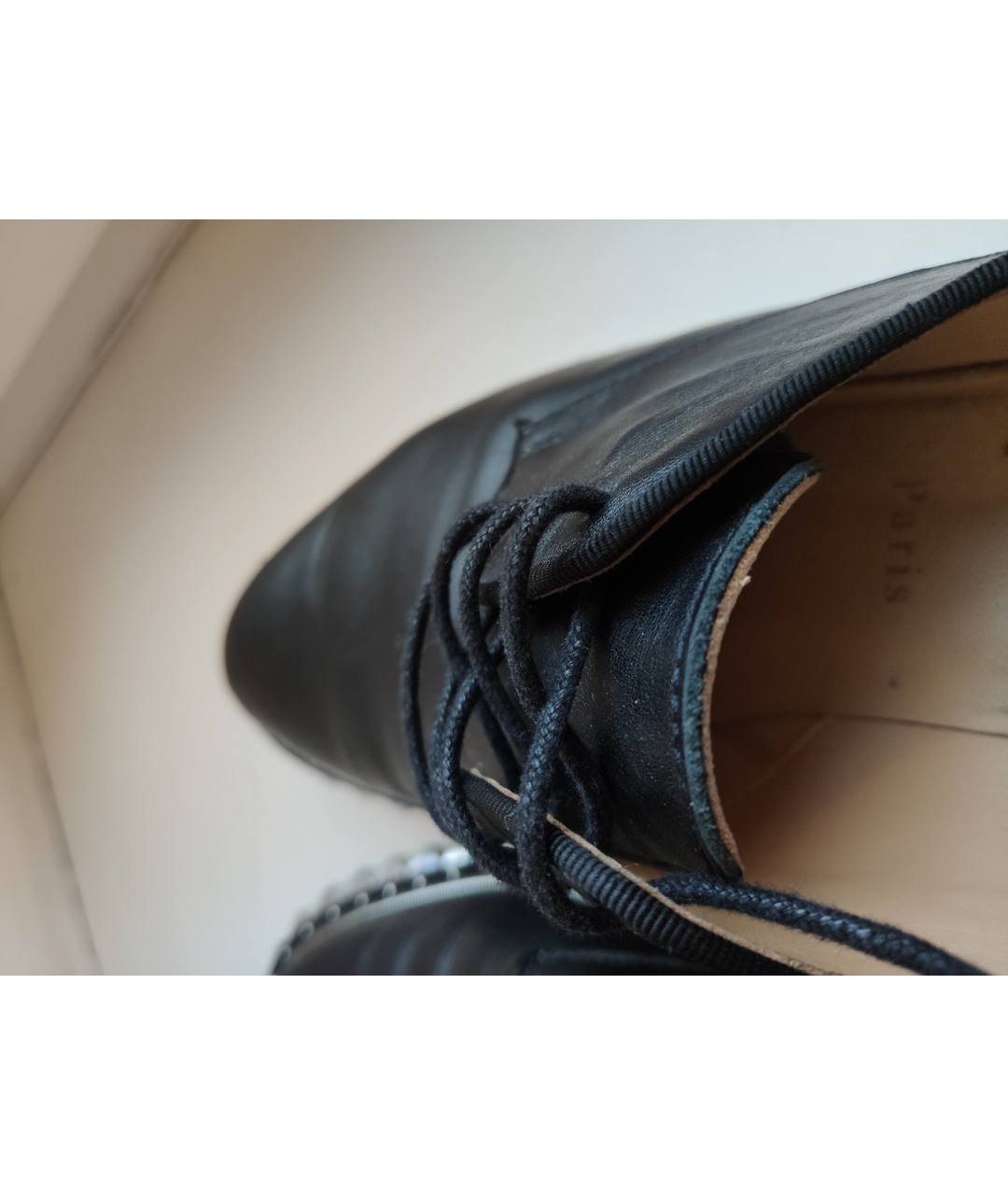 CHRISTIAN LOUBOUTIN Черные кожаные ботинки, фото 4
