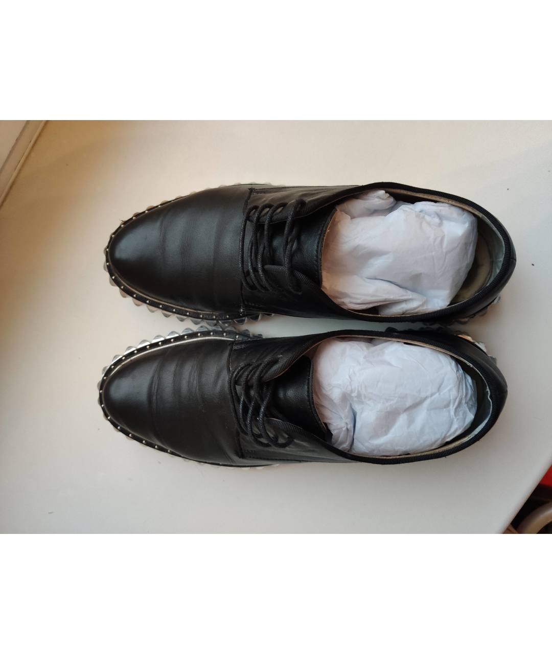 CHRISTIAN LOUBOUTIN Черные кожаные ботинки, фото 5