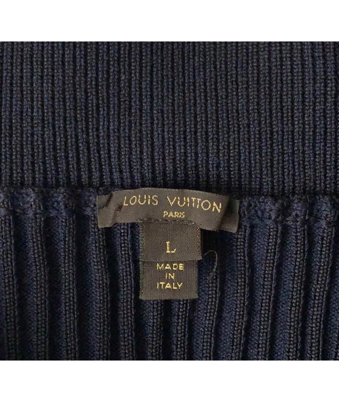LOUIS VUITTON PRE-OWNED Темно-синяя юбка миди, фото 4