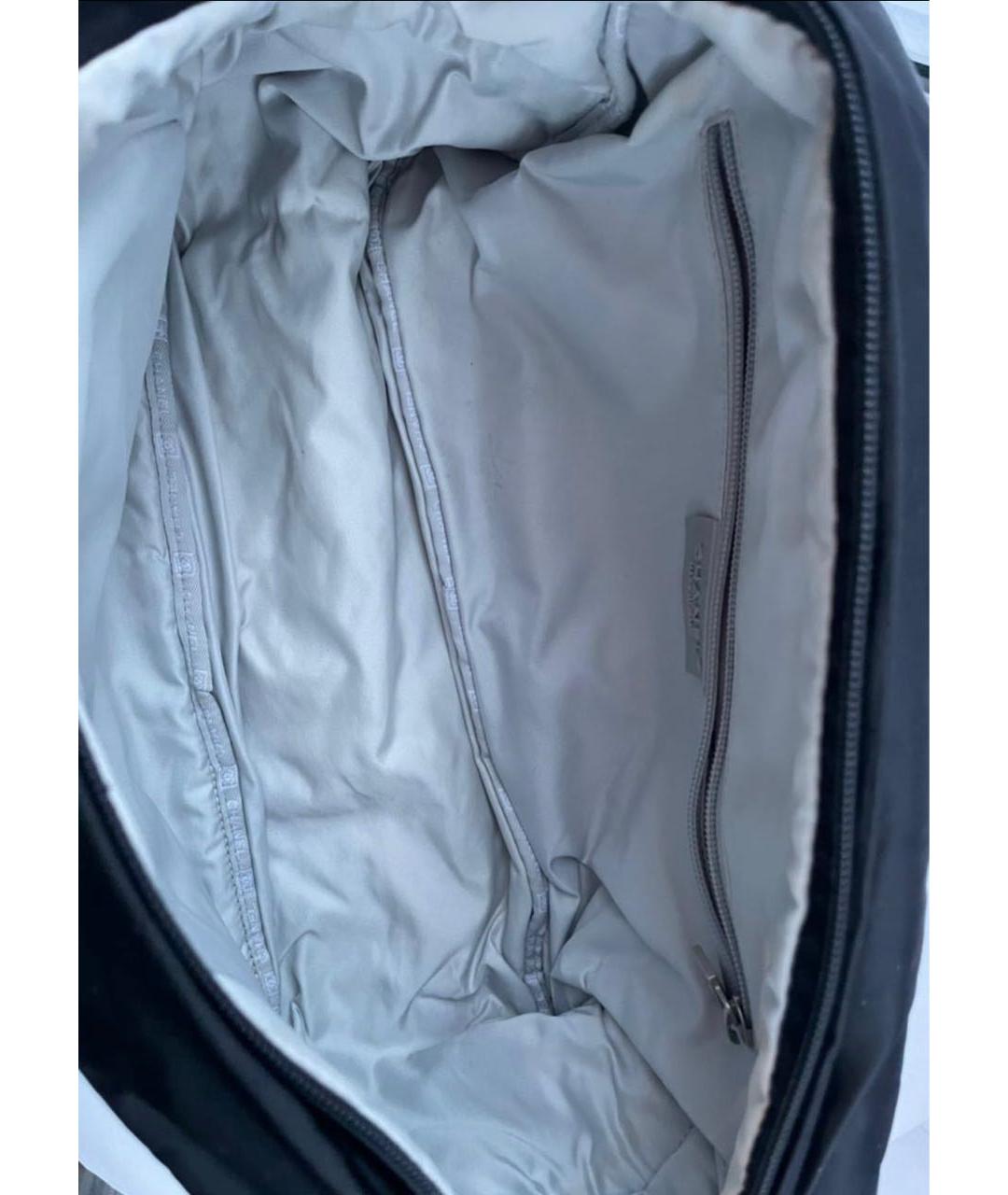 CHANEL Черная тканевая дорожная/спортивная сумка, фото 4