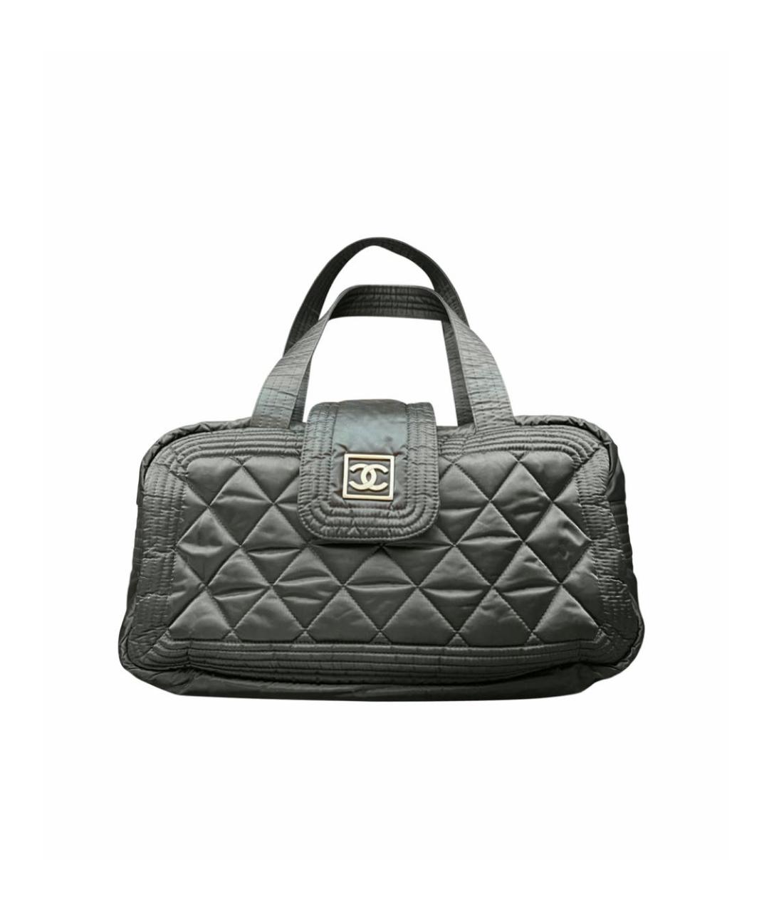 CHANEL Черная тканевая дорожная/спортивная сумка, фото 1