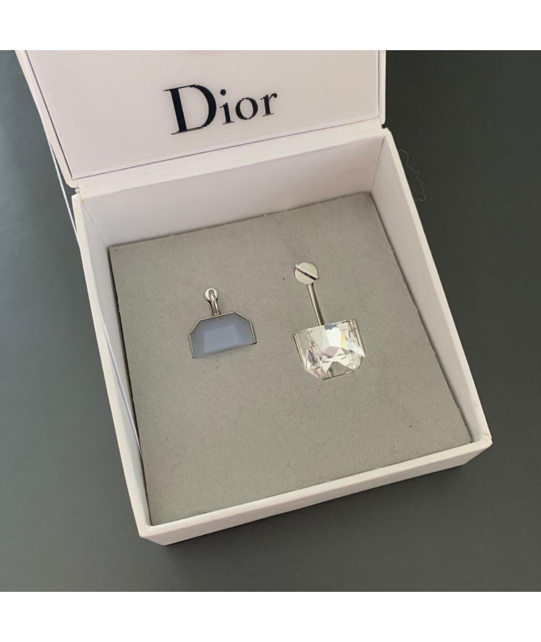 CHRISTIAN DIOR Серебряные металлические серьги, фото 7