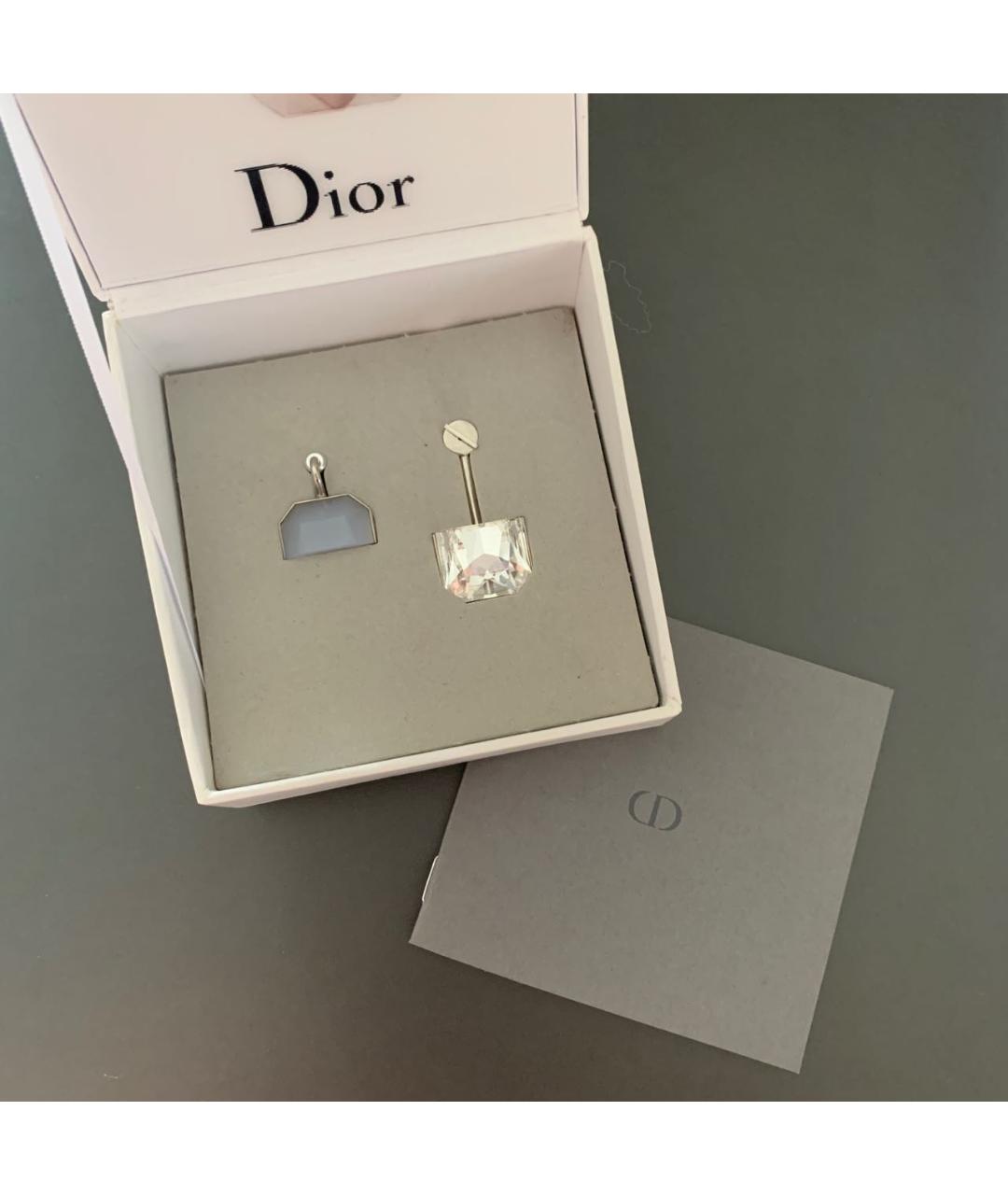 CHRISTIAN DIOR Серебряные металлические серьги, фото 8