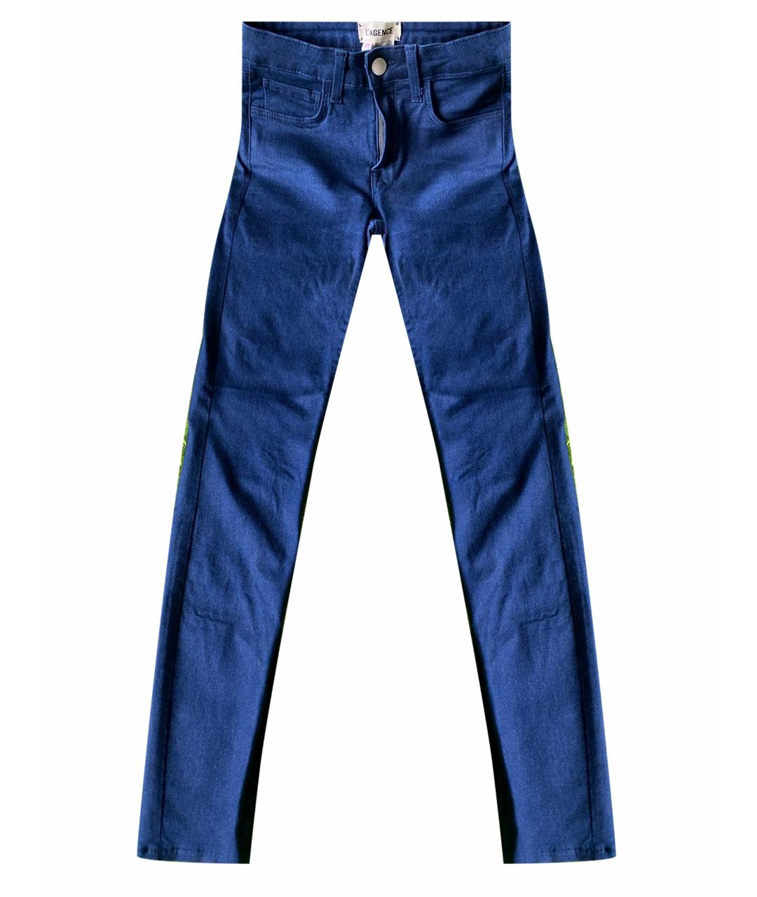 L'AGENCE Темно-синие джинсы слим, фото 1