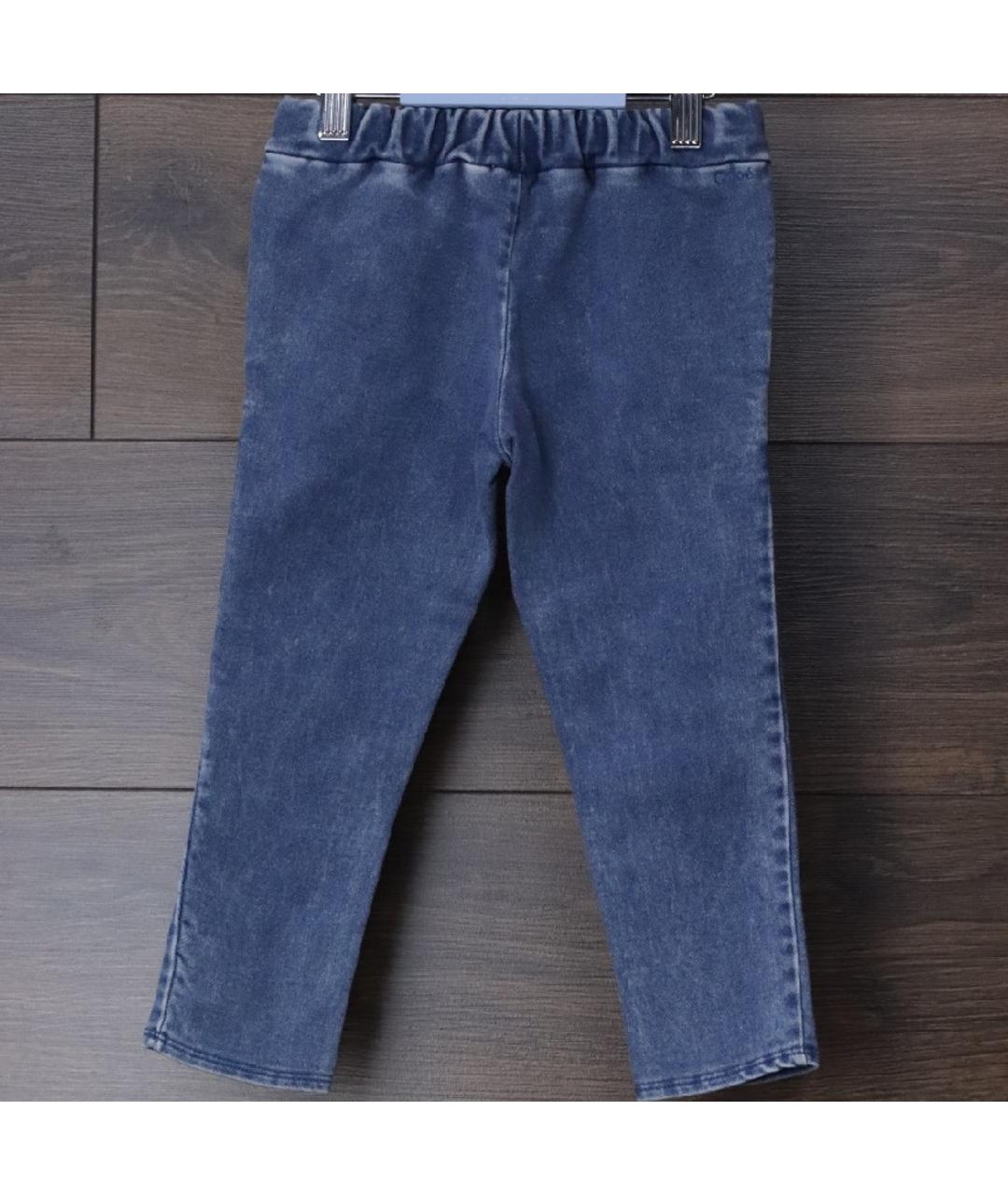 CHLOE Голубые хлопковые джинсы, фото 4