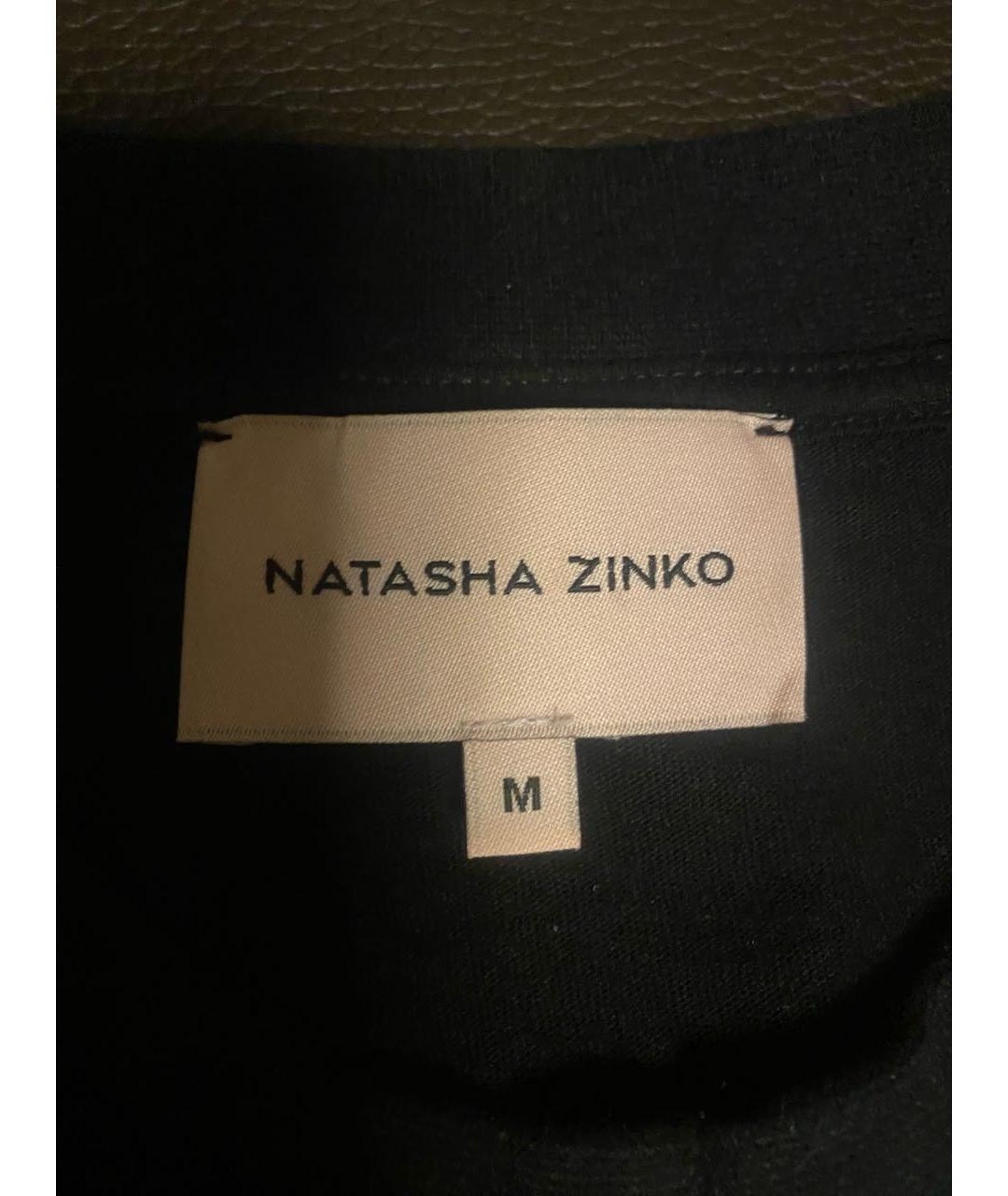 NATASHA ZINKO Черная хлопковая футболка, фото 3