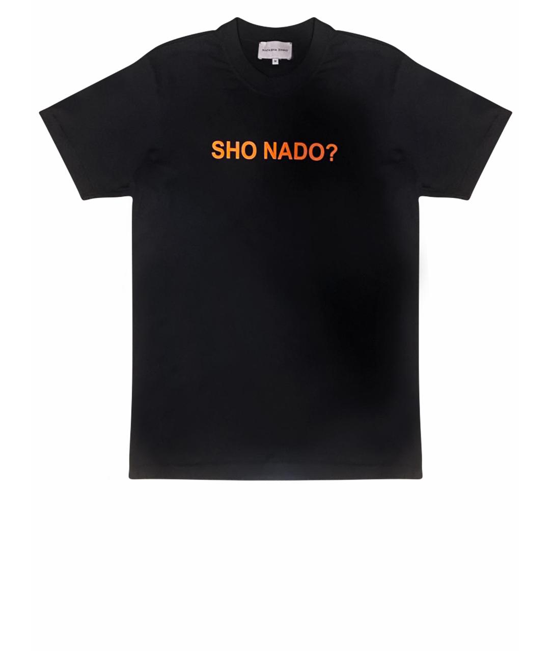 NATASHA ZINKO Черная хлопковая футболка, фото 1