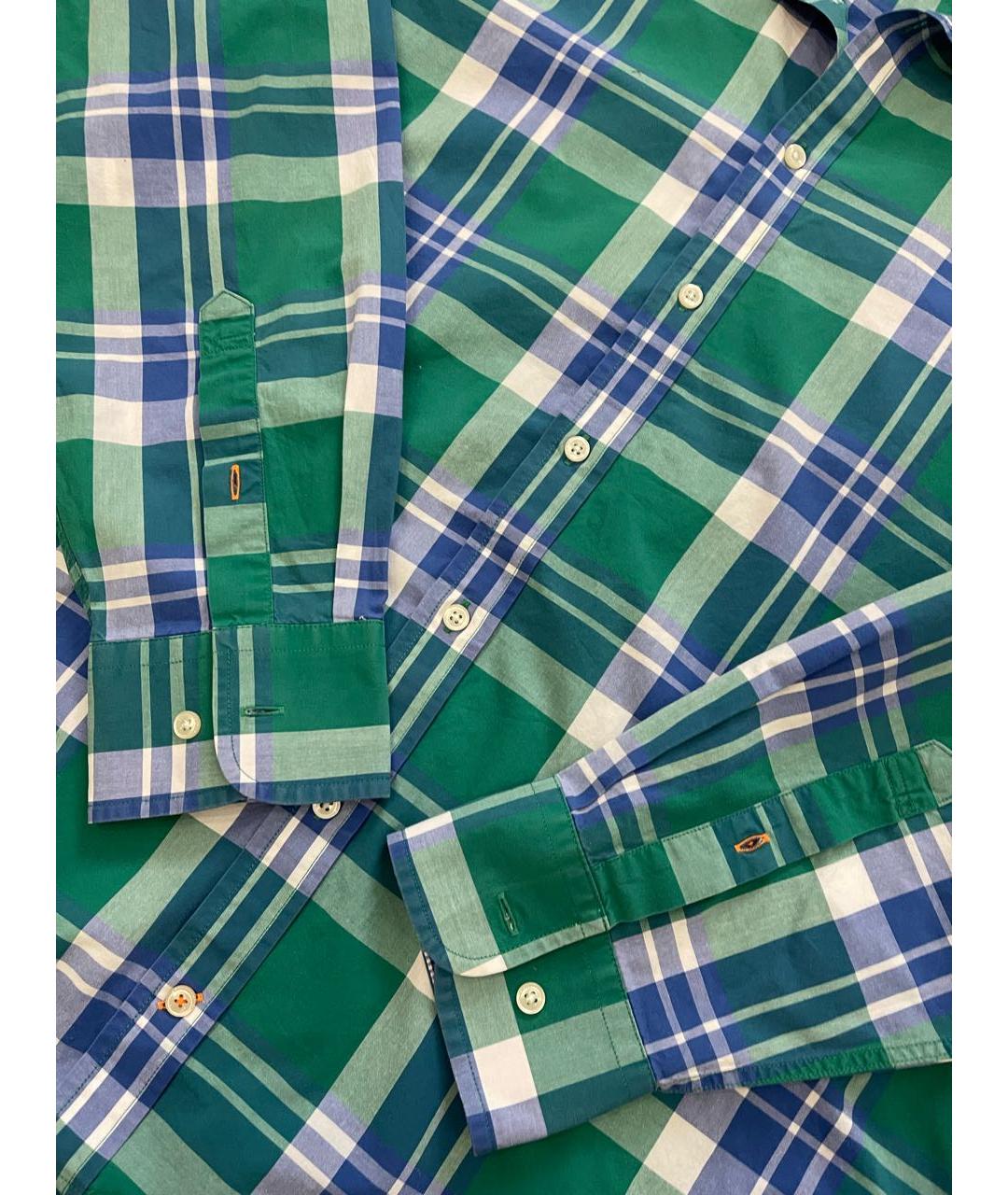TOMMY HILFIGER Зеленая хлопковая кэжуал рубашка, фото 4