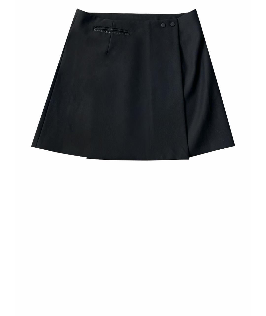 CERRUTI 1881 Черная полиэстеровая юбка мини, фото 1