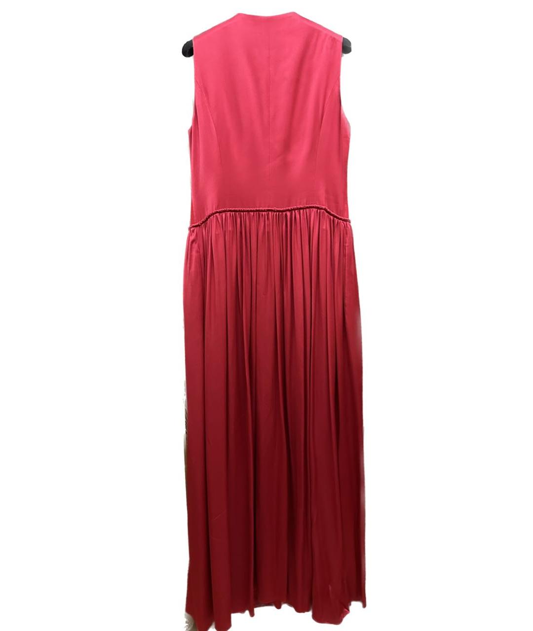 LANVIN Красное атласное вечернее платье, фото 1