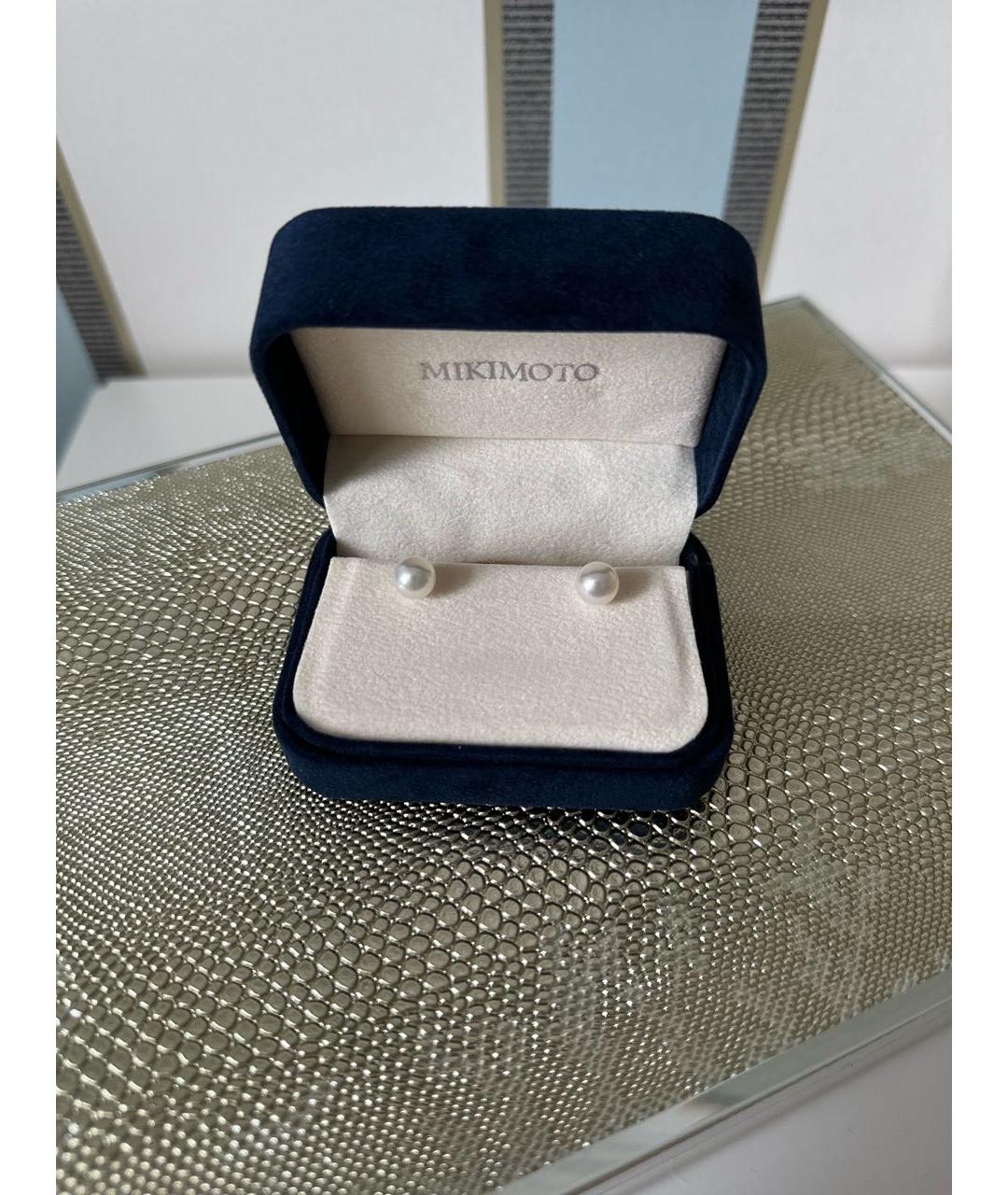 Mikimoto Белые жемчужные серьги, фото 8