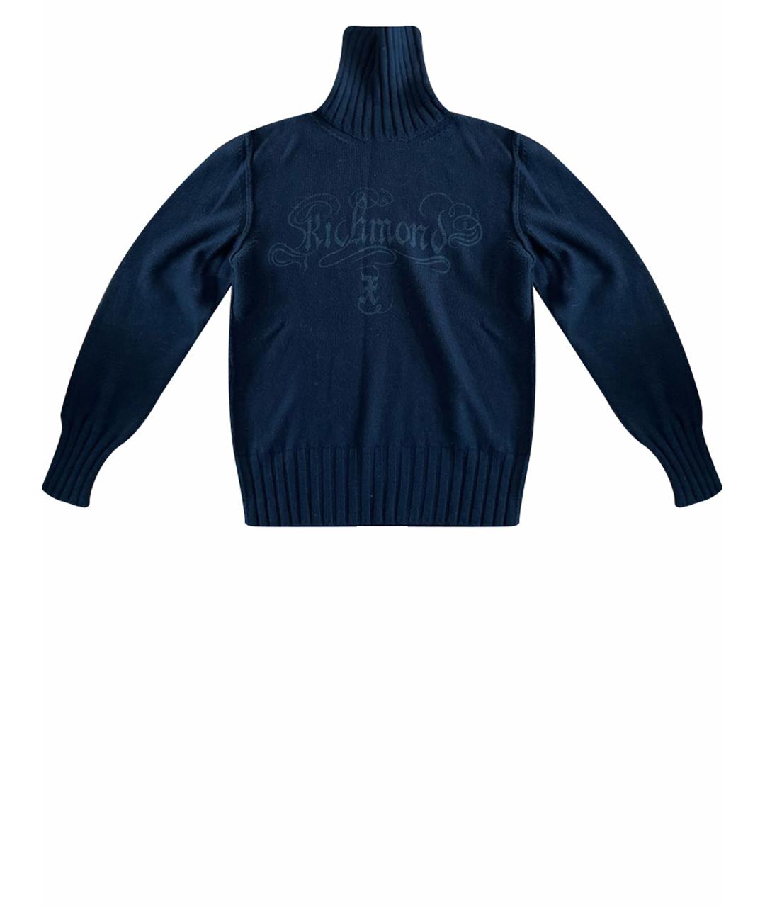 JOHN RICHMOND Черный шерстяной джемпер / свитер, фото 1