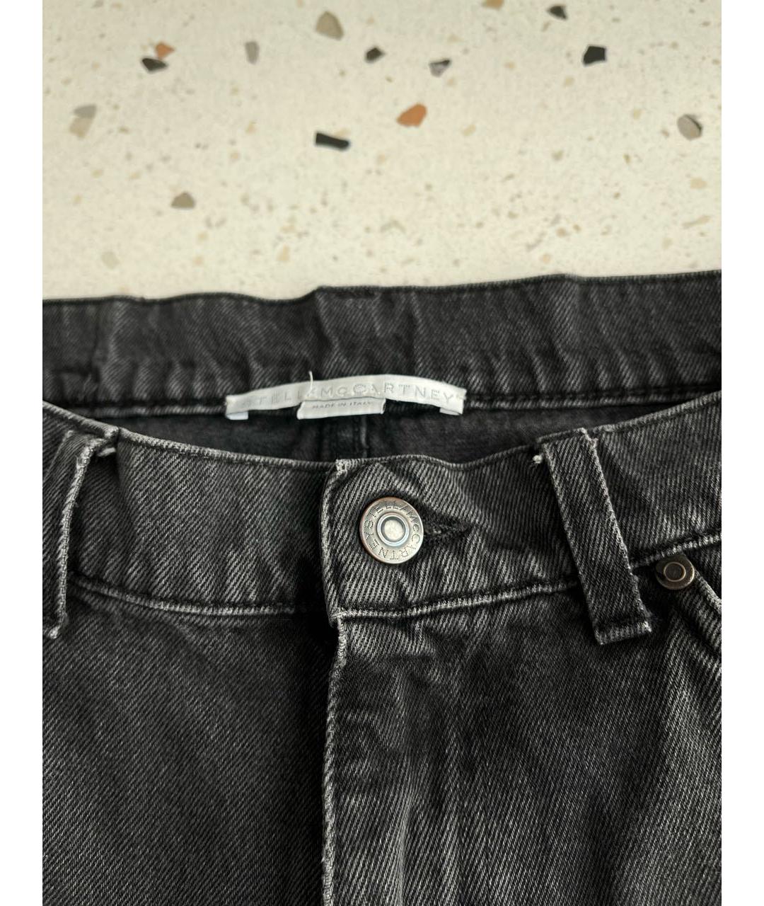 STELLA MCCARTNEY Антрацитовые хлопковые прямые джинсы, фото 5