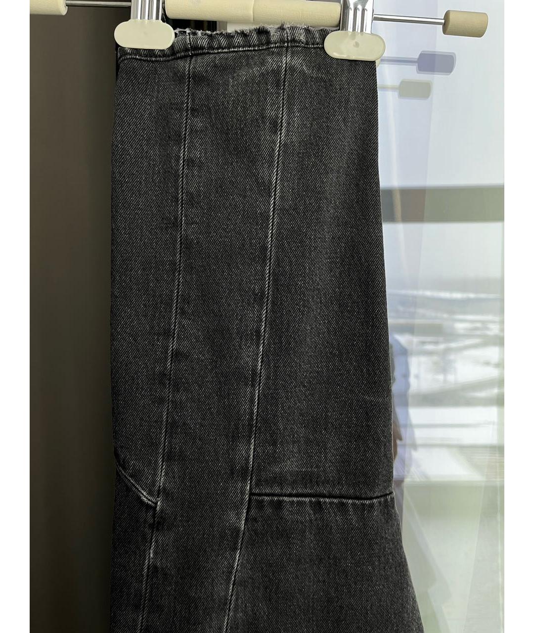 STELLA MCCARTNEY Антрацитовые хлопковые прямые джинсы, фото 6