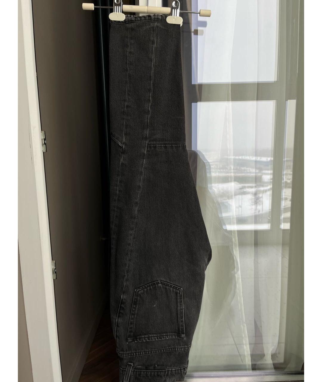 STELLA MCCARTNEY Антрацитовые хлопковые прямые джинсы, фото 3