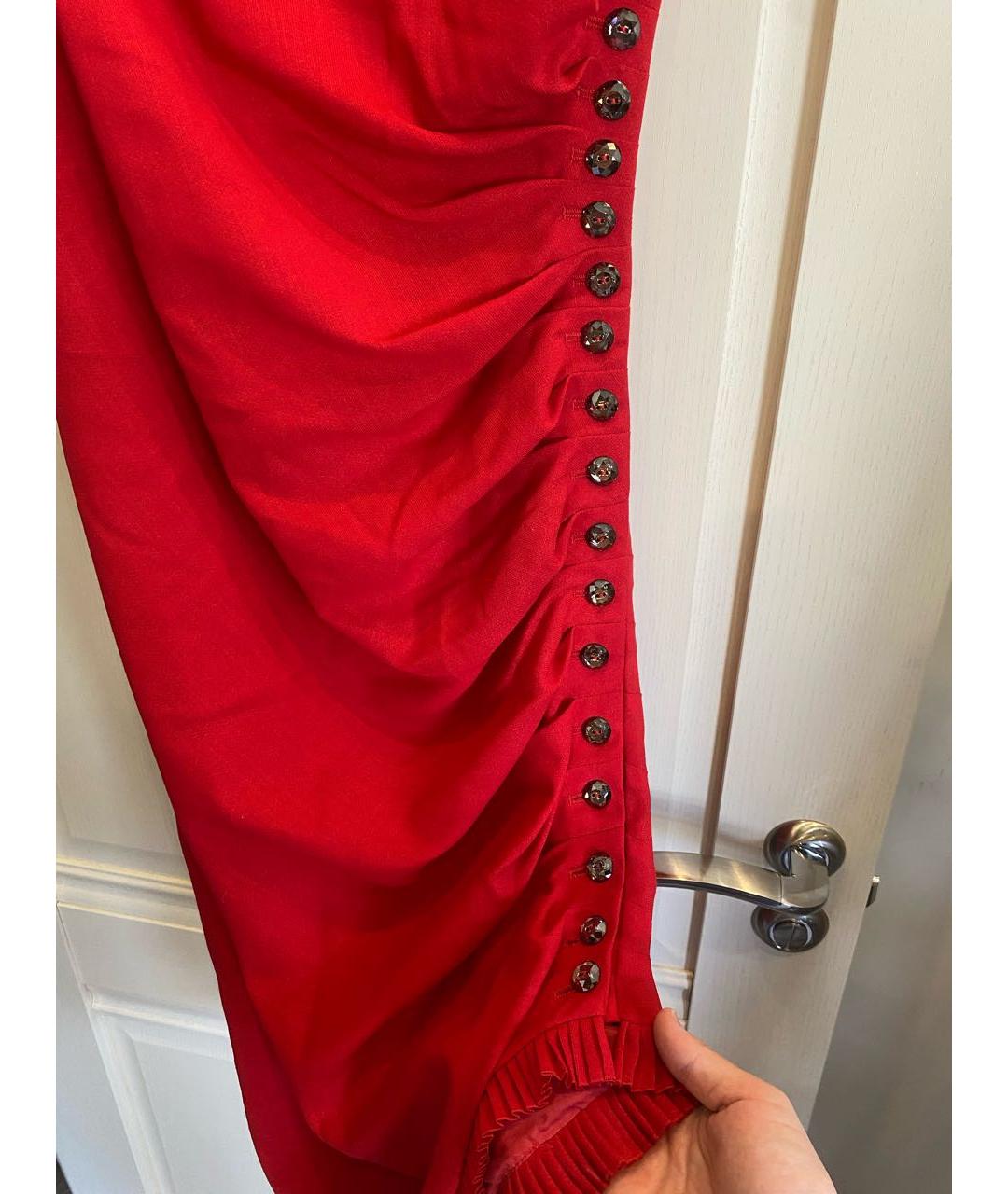 AZZARO Красное шерстяное вечернее платье, фото 5