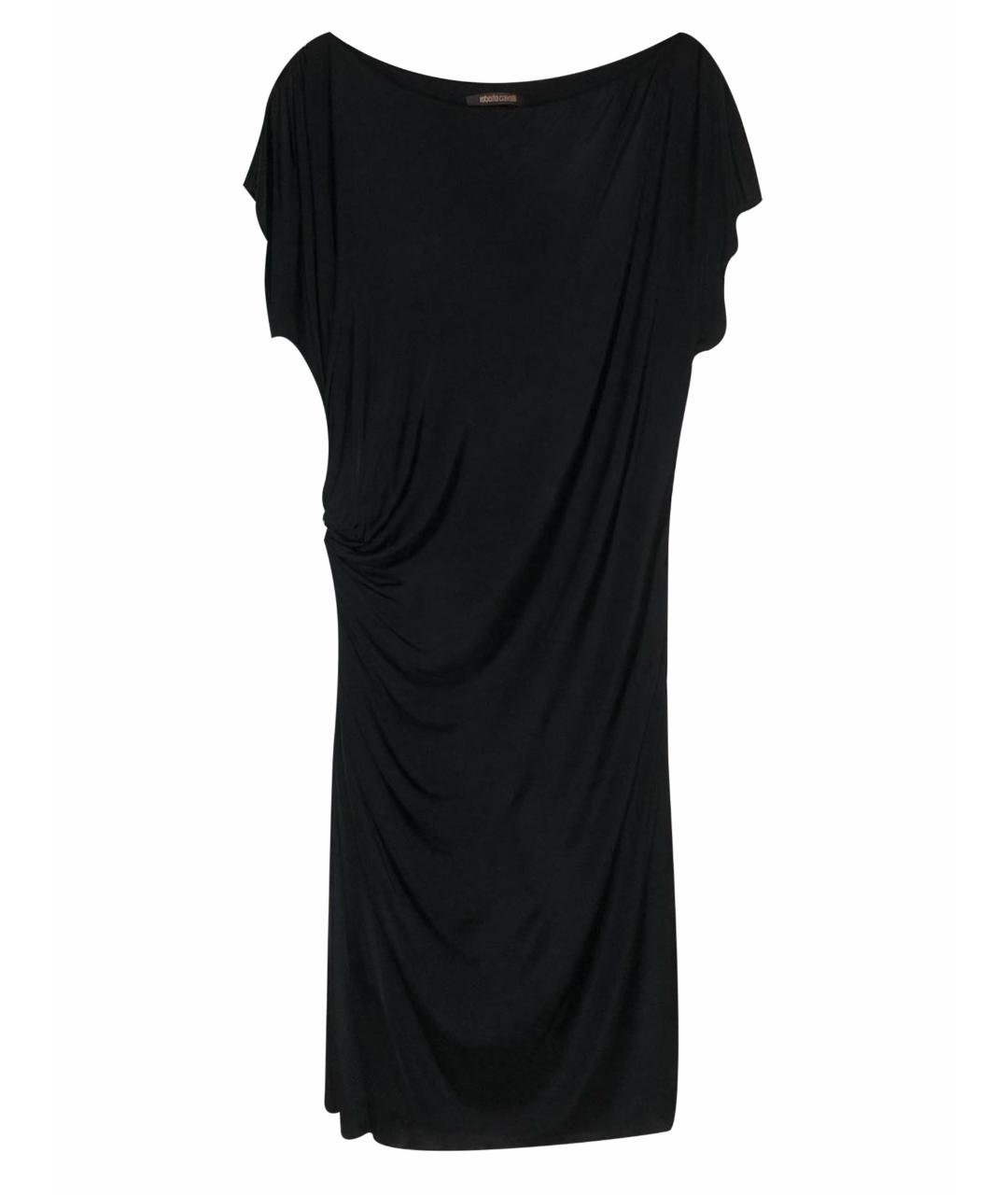 ROBERTO CAVALLI Черное синтетическое вечернее платье, фото 1