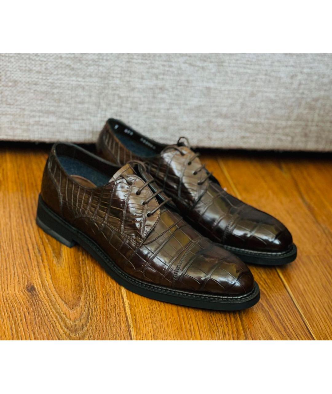 BARRETT Коричневые туфли из экзотической кожи, фото 9