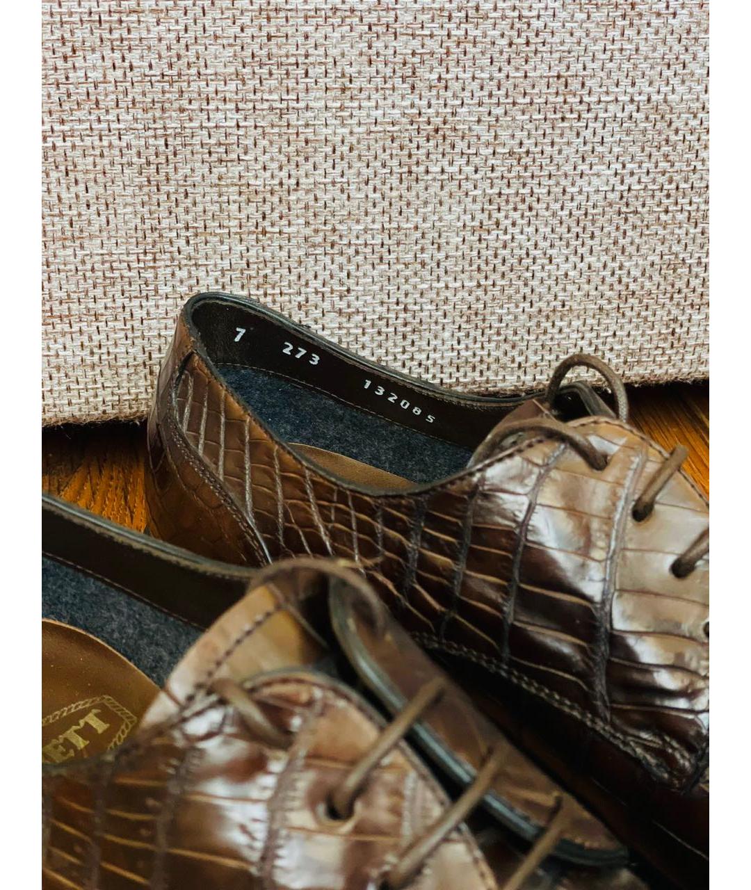 BARRETT Коричневые туфли из экзотической кожи, фото 5