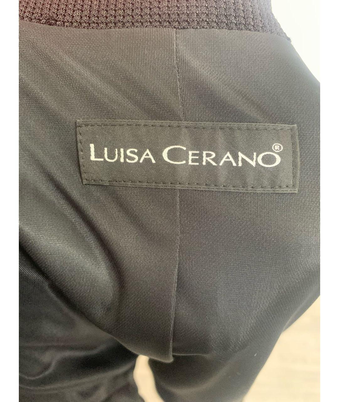 LUISA CERANO Черный вискозный жакет/пиджак, фото 8